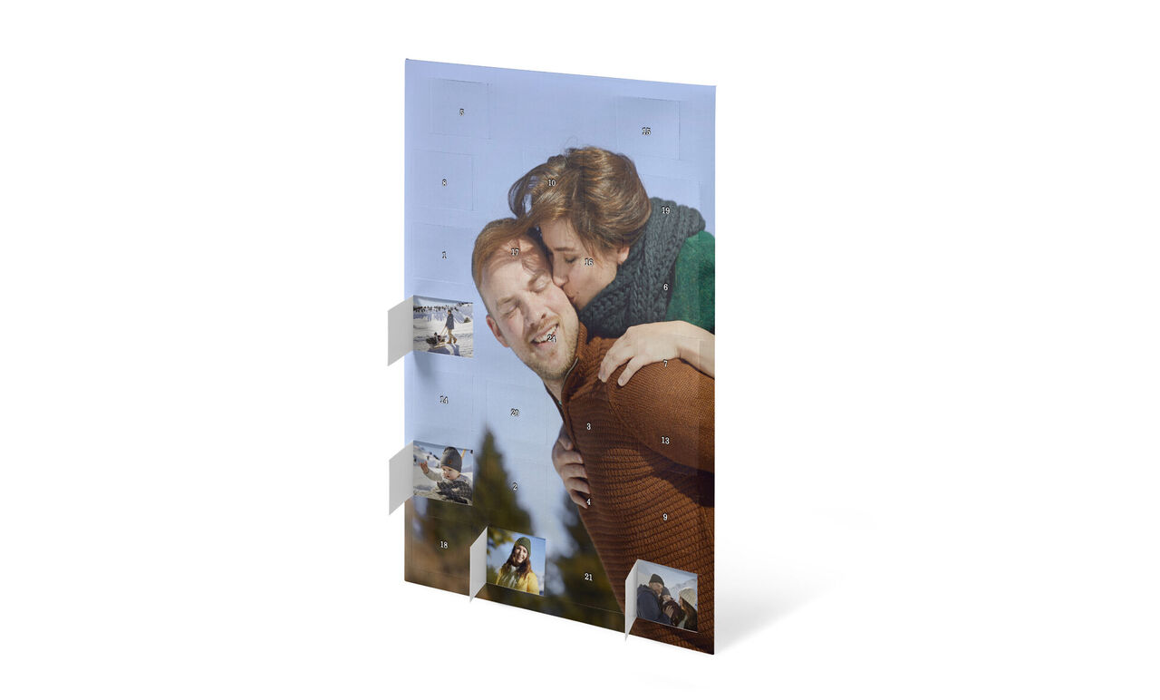 Kalender met foto's van vakantiermomenten en dierbare herinneringen
