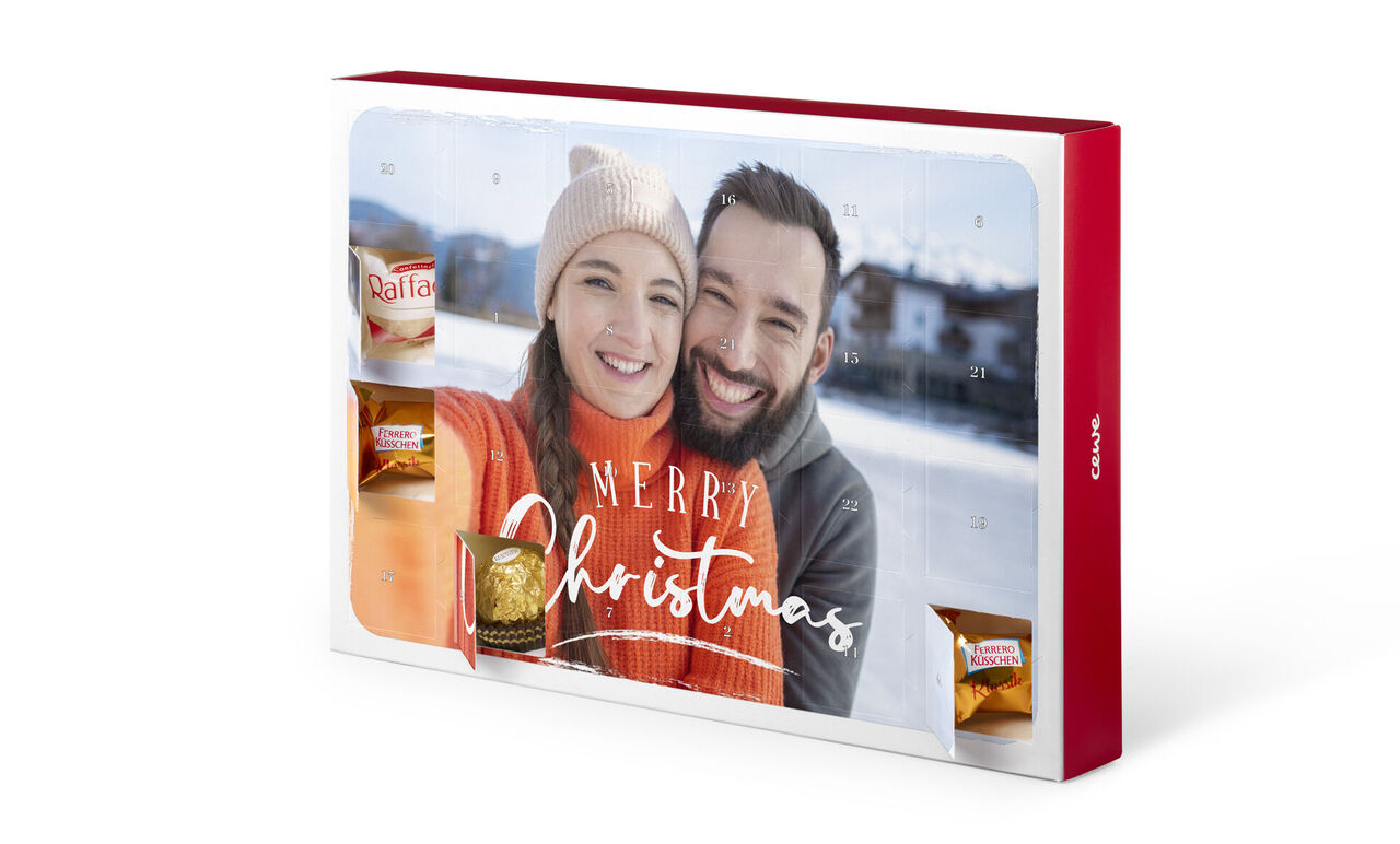 Een kleurrijke adventskalender met vele zoete verrassingen in een winterse sfeer.
