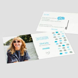 Carte d'invitation humoristique pour une fête au bord de l'eau.