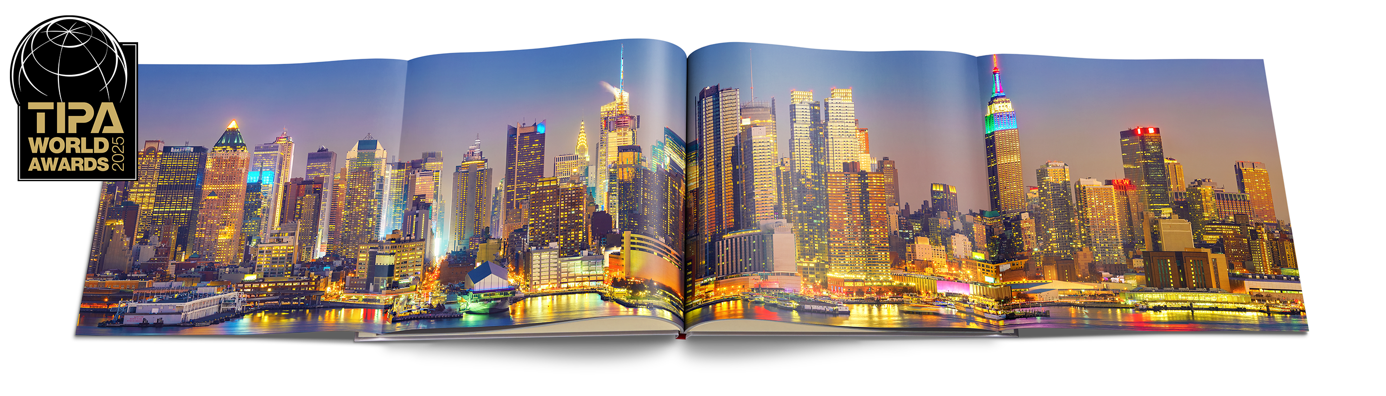 CEWE FOTOLIVRE avec une skyline fascinante de nuit