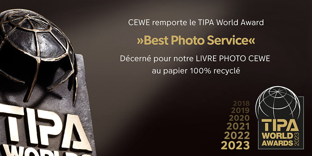 CEWE reçoit le TIPA World Award du meilleur service photo, 2023