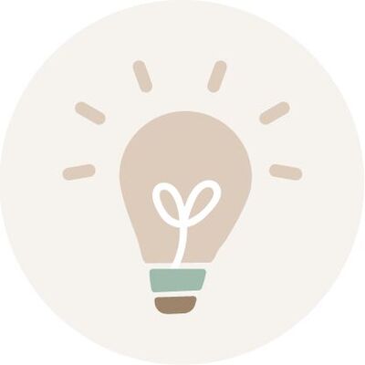 Une ampoule simple et stylisée avec une base verte et un cœur dans le filament.